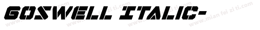 Goswell Italic字体转换